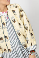 Chaqueta bomber beige