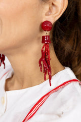 Pendientes arrecife coral