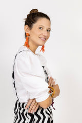 Pendientes arrecife naranja