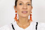Pendientes arrecife naranja