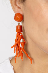Pendientes arrecife naranja