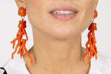 Pendientes arrecife naranja