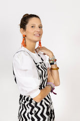 Pendientes arrecife naranja