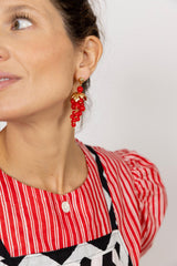 Pendientes racimo coral