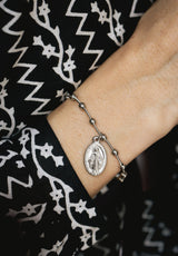 Pulsera Virgen Medalla Milagrosa Bolitas
