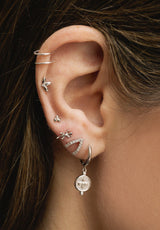 Pendientes salamanquesita plata