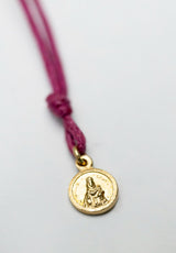 Colgante escapulario niño granate