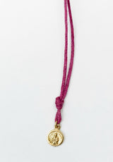 Colgante escapulario niño granate