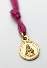 Colgante escapulario niño granate