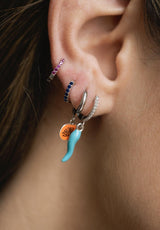 Aros chili turquesa plata