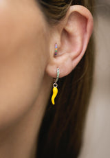 Aros chili amarillo plata