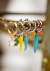 Aros chili amarillo plata