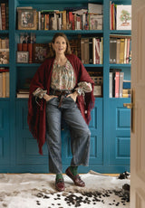 Camisa flores rosa, azul y amarillo