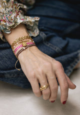 Pulsera Cruz Bolitas Colores