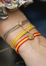 Pulsera tela madeira