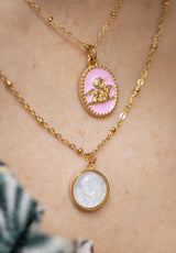 Colgante Ángel de la Guarda Rosa