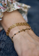 Pulsera Cruz Bolitas Colores