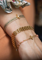 Pulsera tela madeira