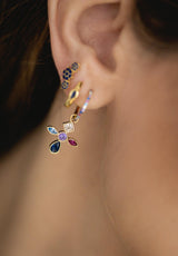 Aros Brillante Centro azul