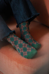 Calcetines estampados rombo