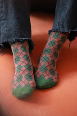 Calcetines estampados rombo