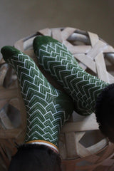 Calcetines estampados v verdes