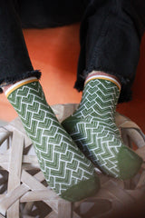 Calcetines estampados v verdes