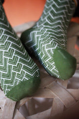 Calcetines estampados v verdes
