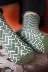 Calcetines estampados v verdes