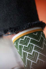 Calcetines estampados v verdes