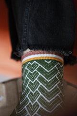 Calcetines estampados v verdes