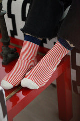 Calcetines rayas rojo