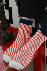 Calcetines rayas rojo