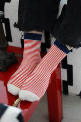 Calcetines rayas rojo