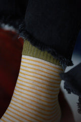 Calcetines rayas amarillo