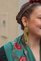 Pendientes largos rombo