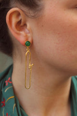 Pendientes nudo verde
