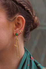 Pendientes nudo verde