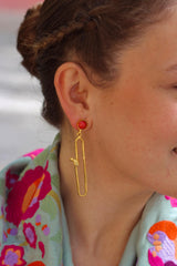 Pendientes nudo coral