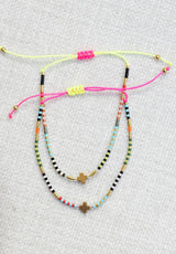 Pulsera abalorios cruz