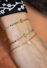 Pulsera abalorios cruz