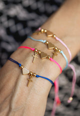 Pulsera cruz y corazón