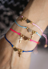 Pulsera cruz y corazón