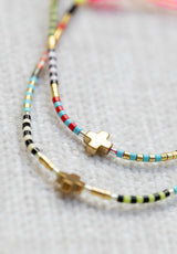 Pulsera abalorios cruz