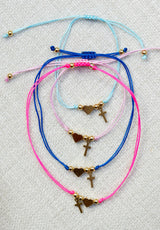 Pulsera cruz y corazón