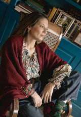 Camisa flores rosa, azul y amarillo