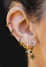 Aros brillantes negro