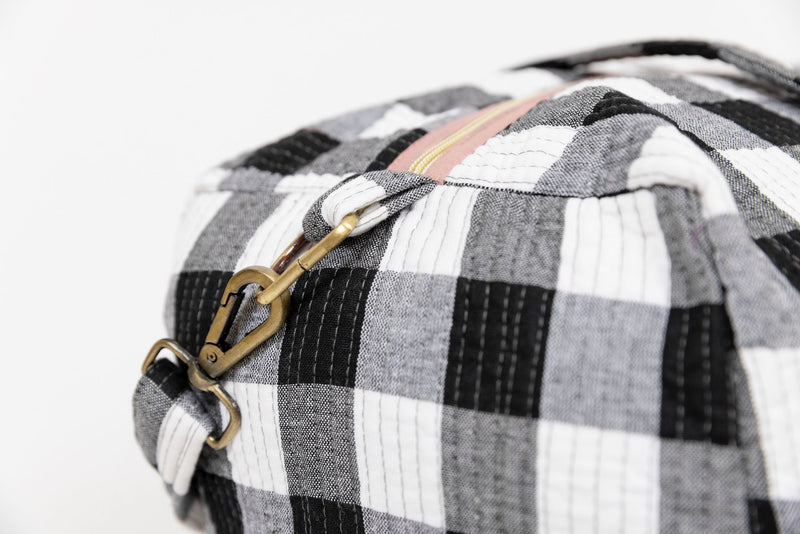 Bolsa viaje vichy negro