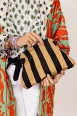 Bolso mano negro/marrón
