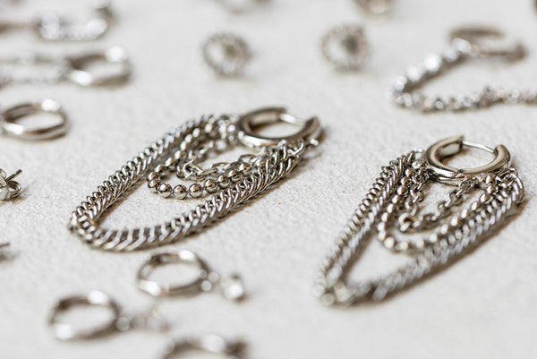 Aros cadenas plata